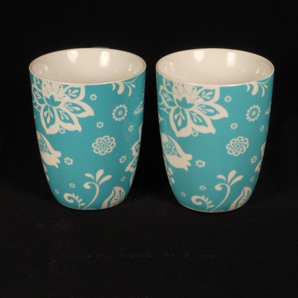 2 colorful coffee mugs. Maxwell & Williams Belle Jardine - Picture 2 of 6